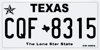 TX license plate CQF8315
