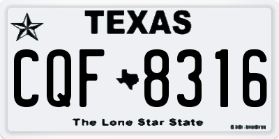 TX license plate CQF8316