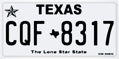TX license plate CQF8317