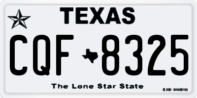 TX license plate CQF8325