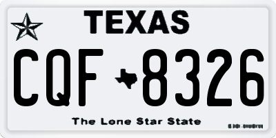 TX license plate CQF8326