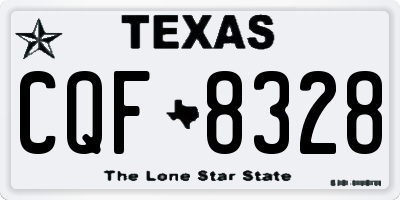 TX license plate CQF8328