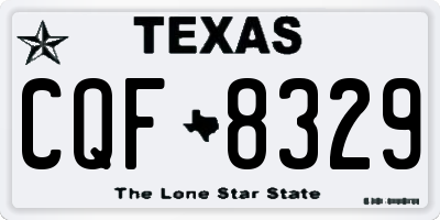TX license plate CQF8329