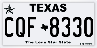 TX license plate CQF8330