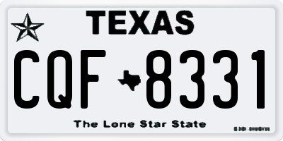 TX license plate CQF8331