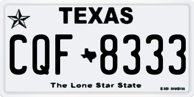 TX license plate CQF8333