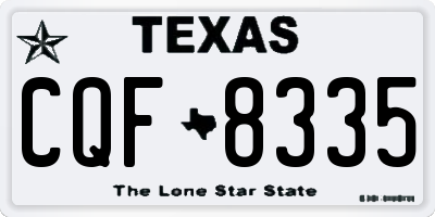 TX license plate CQF8335