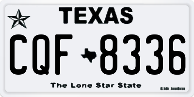 TX license plate CQF8336