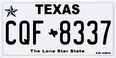 TX license plate CQF8337