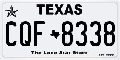 TX license plate CQF8338