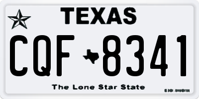 TX license plate CQF8341