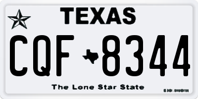 TX license plate CQF8344