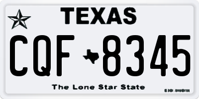 TX license plate CQF8345