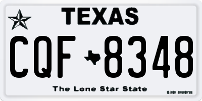 TX license plate CQF8348