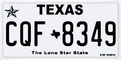 TX license plate CQF8349
