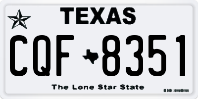 TX license plate CQF8351