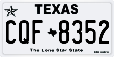 TX license plate CQF8352