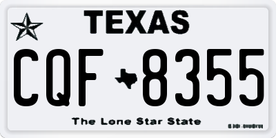 TX license plate CQF8355
