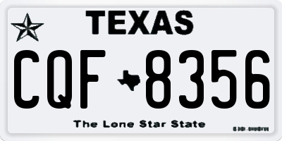 TX license plate CQF8356