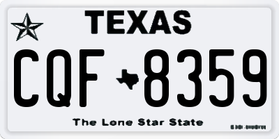 TX license plate CQF8359