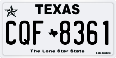 TX license plate CQF8361