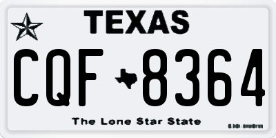 TX license plate CQF8364