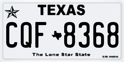 TX license plate CQF8368