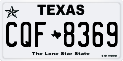 TX license plate CQF8369