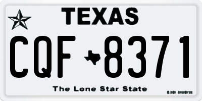 TX license plate CQF8371