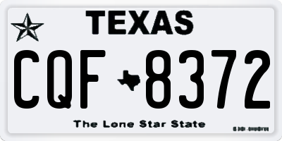 TX license plate CQF8372
