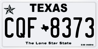 TX license plate CQF8373