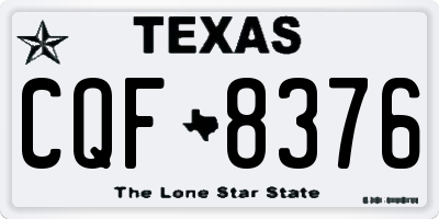TX license plate CQF8376