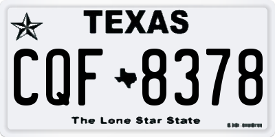 TX license plate CQF8378