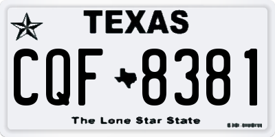 TX license plate CQF8381