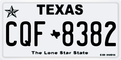 TX license plate CQF8382