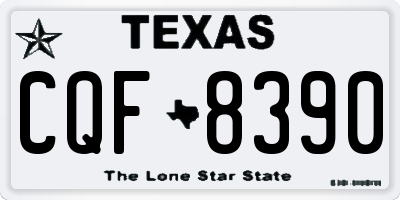 TX license plate CQF8390