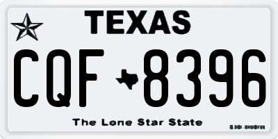 TX license plate CQF8396