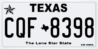 TX license plate CQF8398