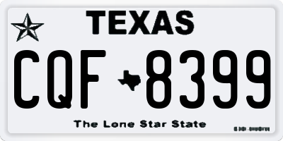 TX license plate CQF8399