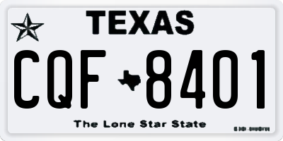 TX license plate CQF8401