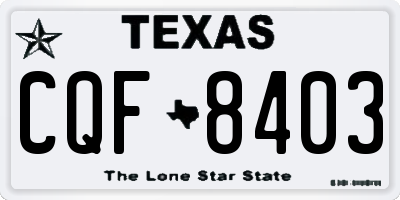 TX license plate CQF8403