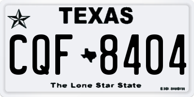 TX license plate CQF8404