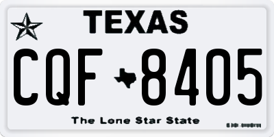 TX license plate CQF8405