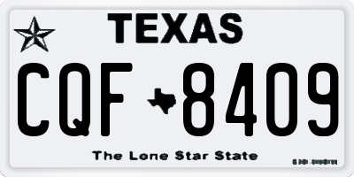 TX license plate CQF8409