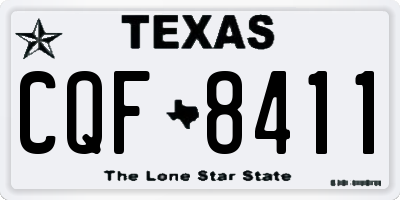 TX license plate CQF8411
