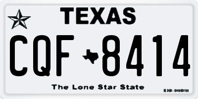 TX license plate CQF8414