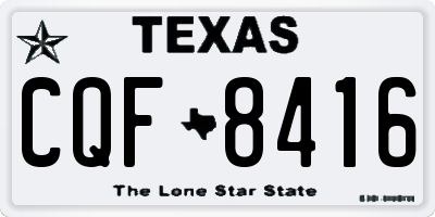 TX license plate CQF8416