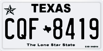 TX license plate CQF8419