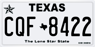 TX license plate CQF8422