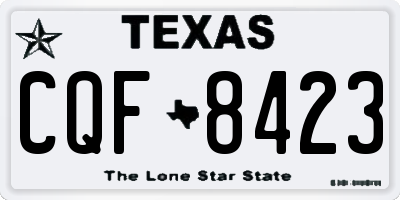 TX license plate CQF8423